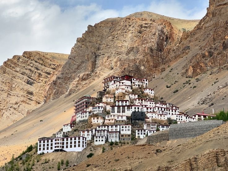 Motorcycle group at Key Monastery - chandigarh to spiti bike expedition